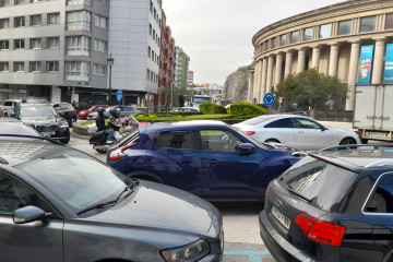 Atasco en la glorieta de América