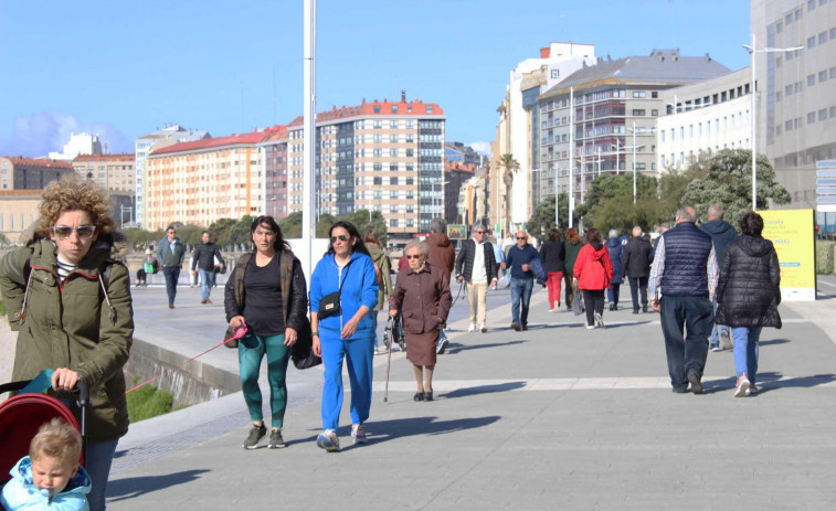 Cielos poco nublados y temperaturas máximas sin cambios este viernes en Galicia