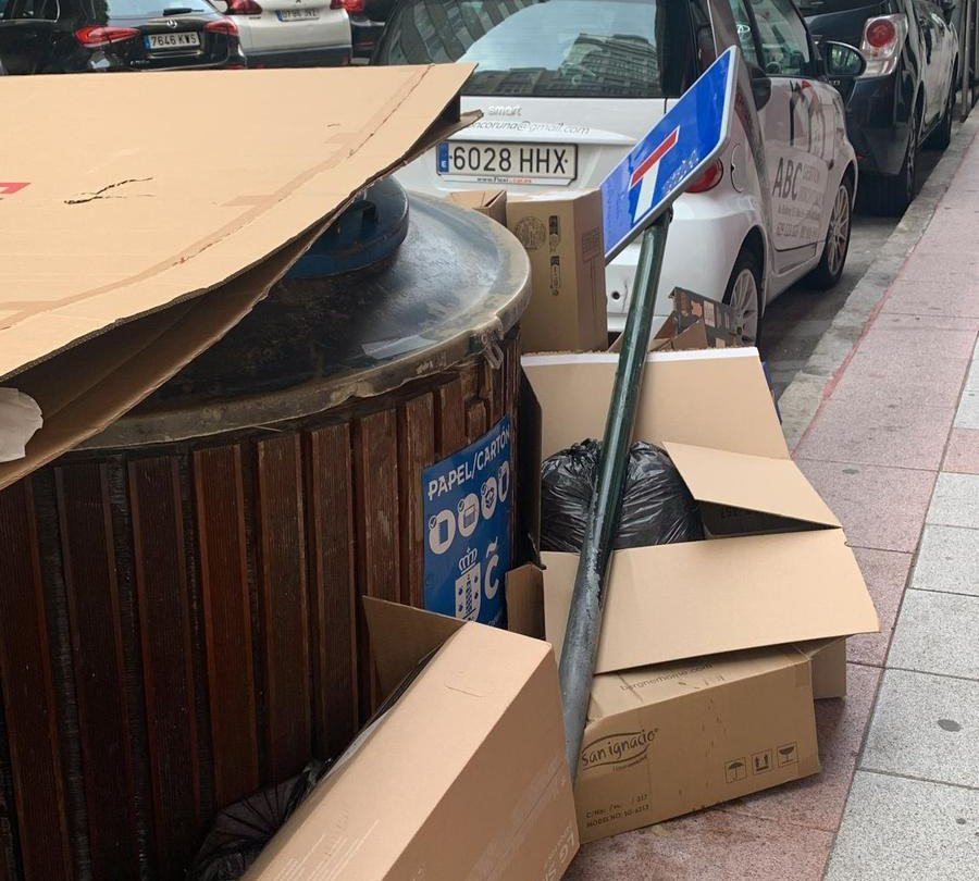 Señales de vandalismo en A Coruña