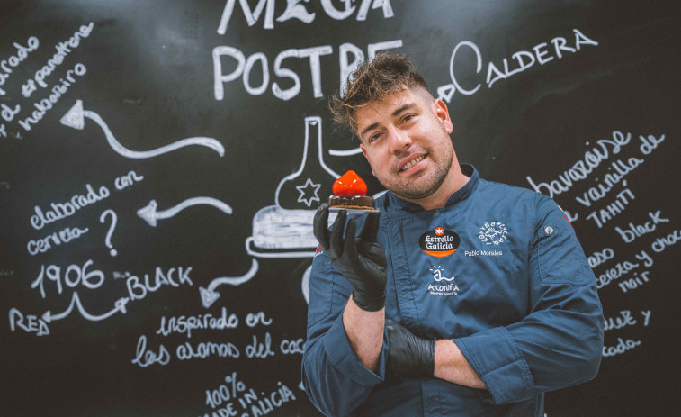 Habaziro venderá en sus tiendas de A Coruña el pastel creado para el quinto aniversario del Museo de Estrella Galicia