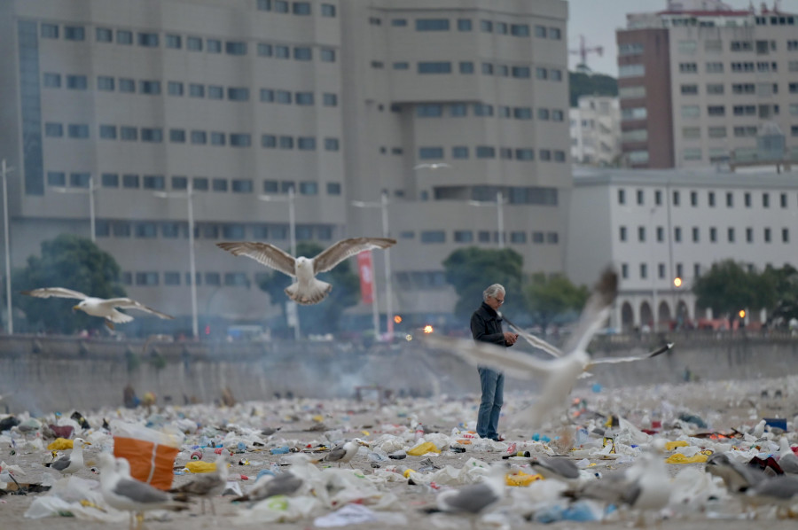 El precio del San Juan de A Coruña: más de 57 toneladas de basura con el servicio de recogida en huelga