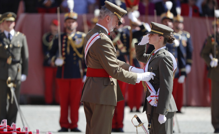 La princesa Leonor recibe el despacho de alférez y acaba su formación militar en Zaragoza