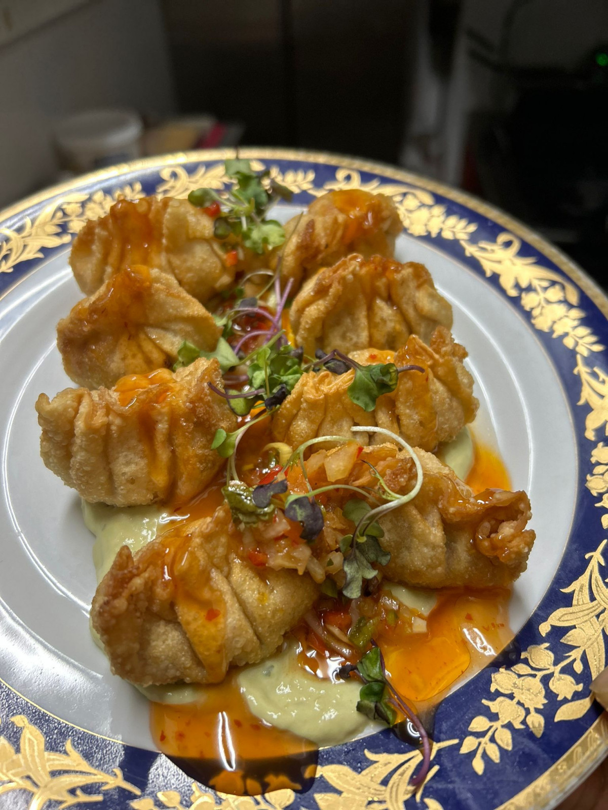 Gyozas de rape y langostino