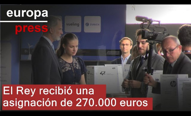 El Rey Felipe VI recibió una asignación de 270.000 euros y la Reina de 168.000 en 2023