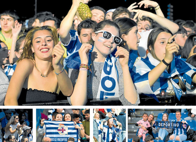 DiversasaficionadasdelDeportivocongranpresenciajuvenildurantelasltimascampaasdelosblanquiazulesaec 2