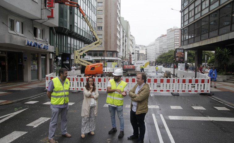 Corte total en la calle de San Andrés de A Coruña