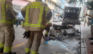 Arde parte de la carga de un camión de basura de A Coruña