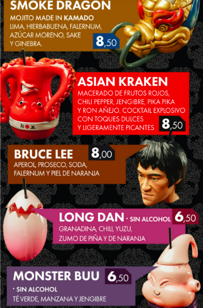 Cu00f3cteles de Kamado Asian Food