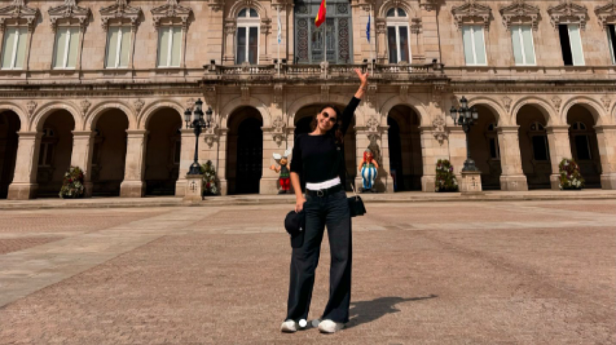 Chenoa, una turista más en A Coruña