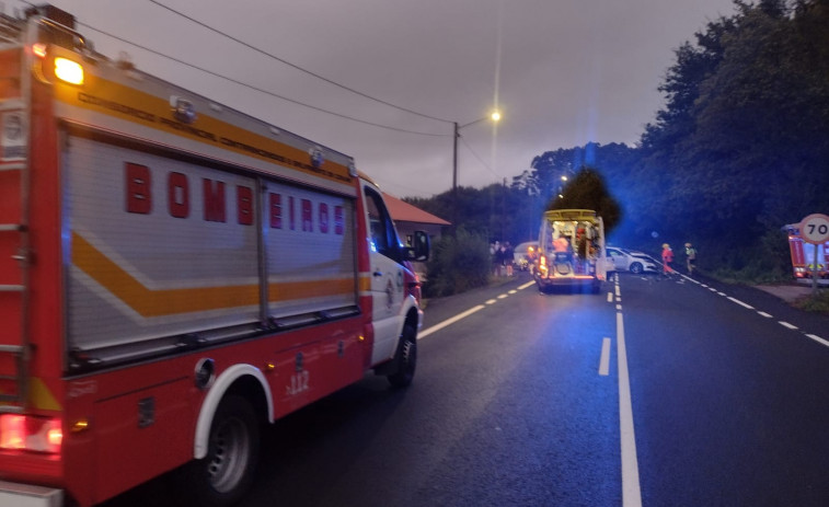 Liberado un conductor tras sufrir un accidente en Culleredo
