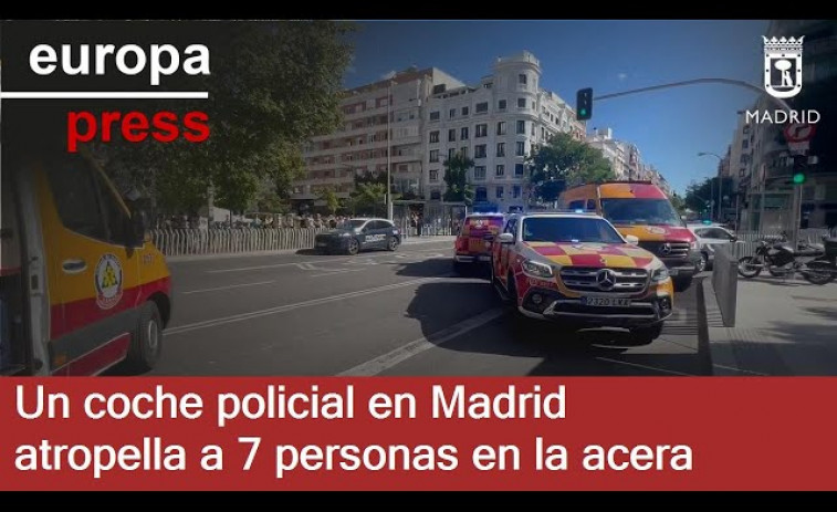 Un coche de la Policía Nacional atropella a 7 personas, entre ellas un bebé