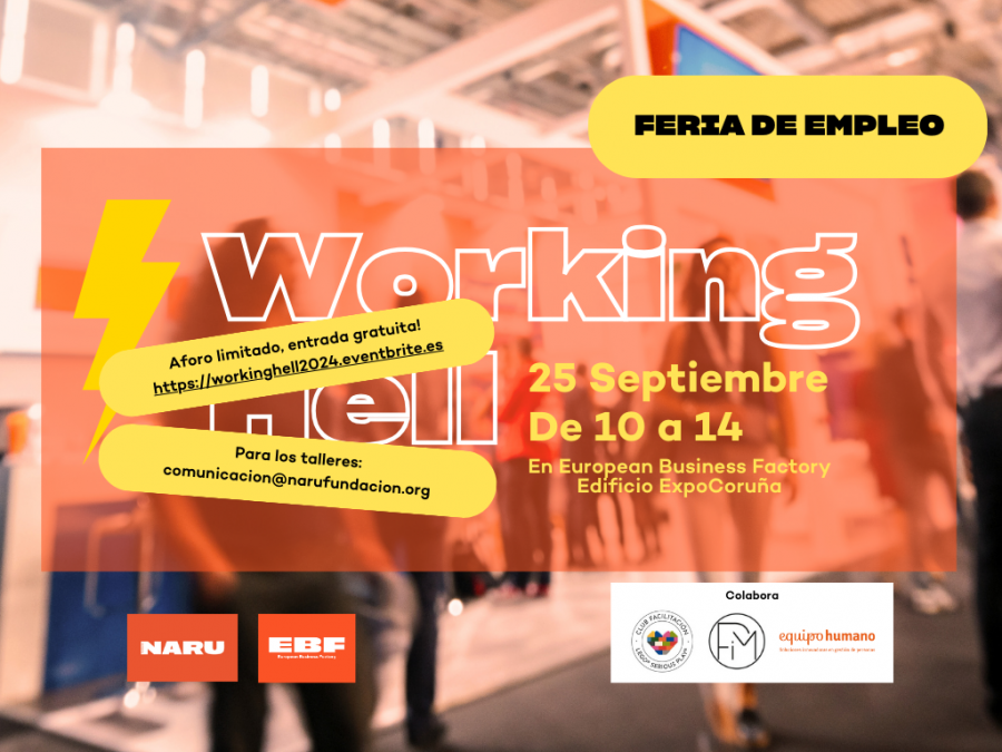 Más de 35 empresas buscan talento en la Working Hell, la feria de empleo de la fundación Naru