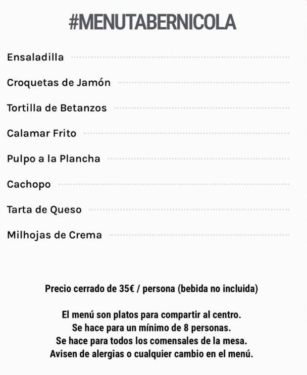 Menuu0301 Taberniu0301cola 