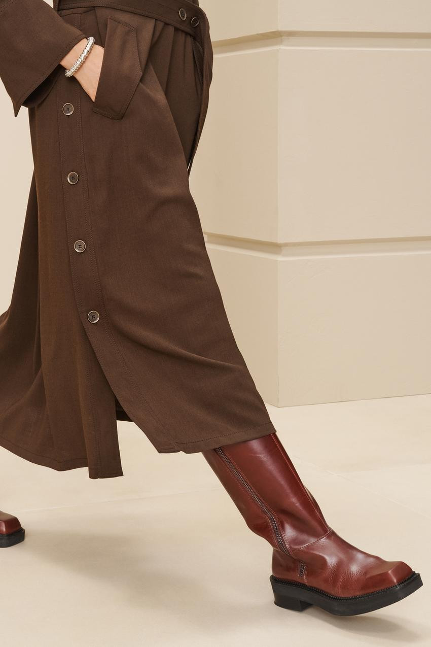 Botas de piel de Zara 