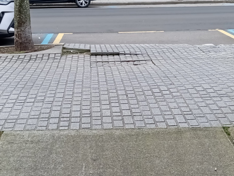 Mal estado de las aceras de la calle Caballeros (2)