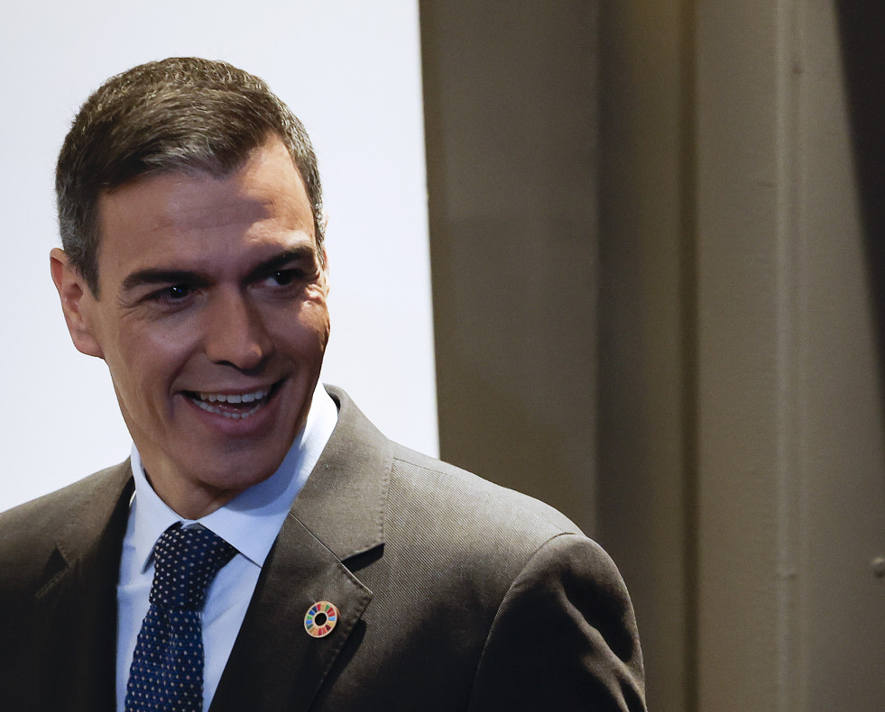 MADRID, 20/01/2025.- El presidente del Gobierno, Pedro Sánchez, llega a la jornada 'HispanIA 2040: cómo la inteligencia artificial mejorará nuestro futuro', dedicada a analizar el impacto que tendr
