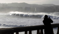 A Coruña sufre vientos huracanados por el temporal 'Herminia'