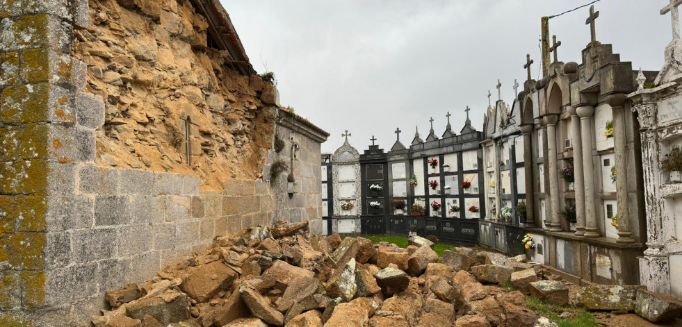 El ‘milagro’ de Tiobre: San Martiño y el interior, intactos tras el derrumbe