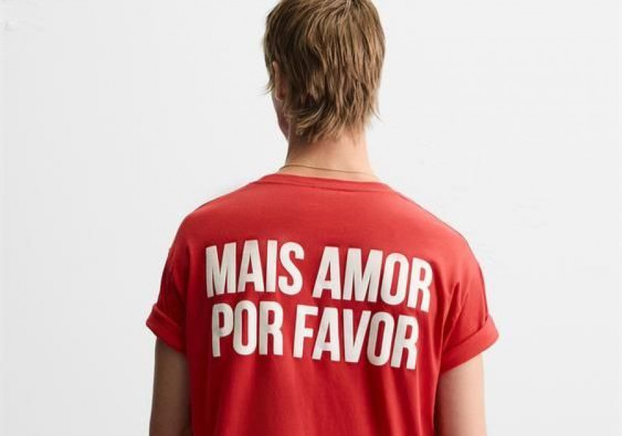 Zara lanza una camiseta en gallego, solo para hombres, por San Valentín
