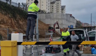 La estación de tren provisional estrena su parking, con acceso desde A Sardiñeira