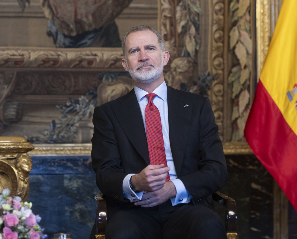 El Rey Felipe VI durante un almuerzo en honor del presidente de la República Árabe de Egipto