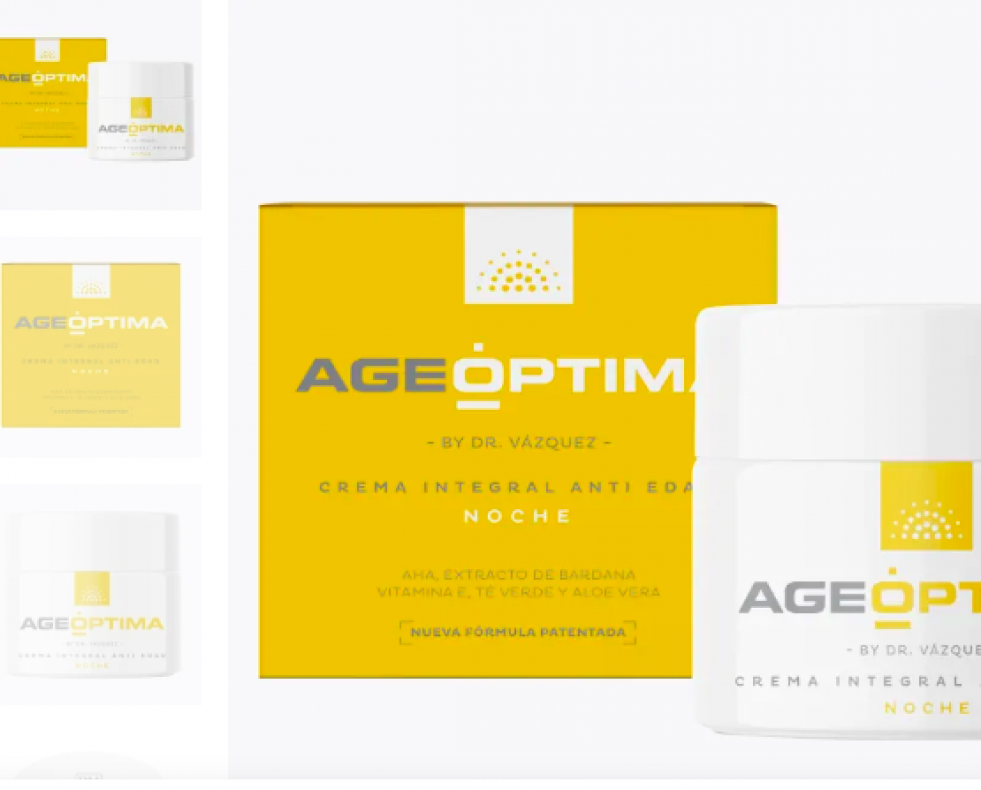 AGE ÓPTIMA, la crema facial anti edad de noche del Dr. Vázquez favorece la renovación nocturna de la piel.