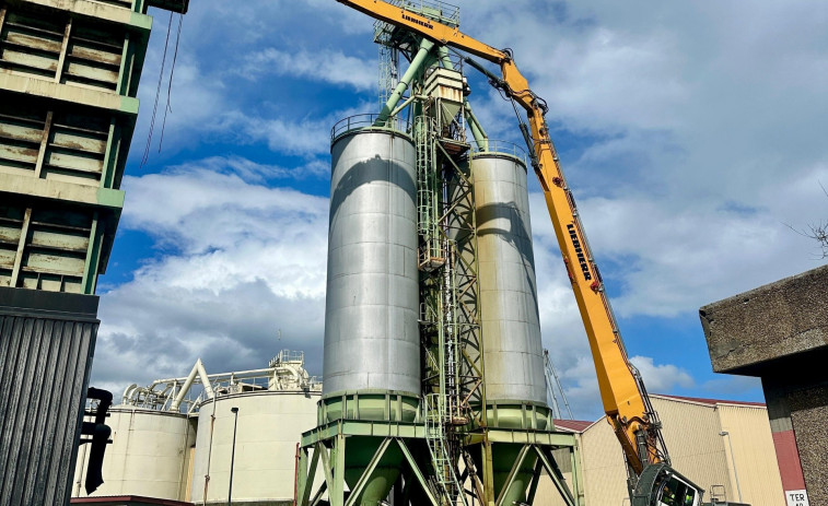 Repsol desmantela los silos de carbón del muelle de San Diego
