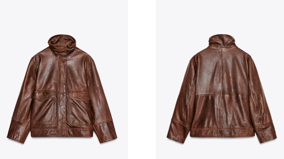 Bomber de piel de Zara 