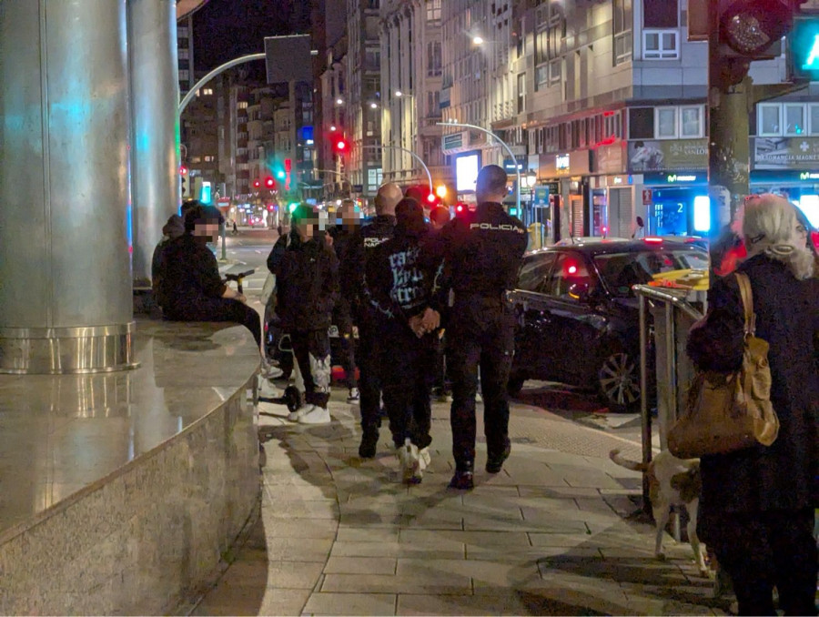 Detenidos por un atraco a cuchillo en el centro de A Coruña