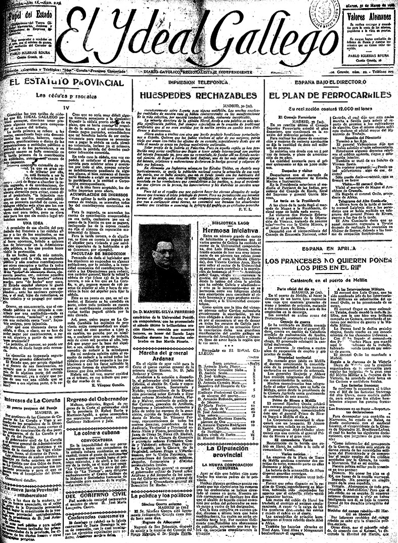 Portada 31 marzo 1925
