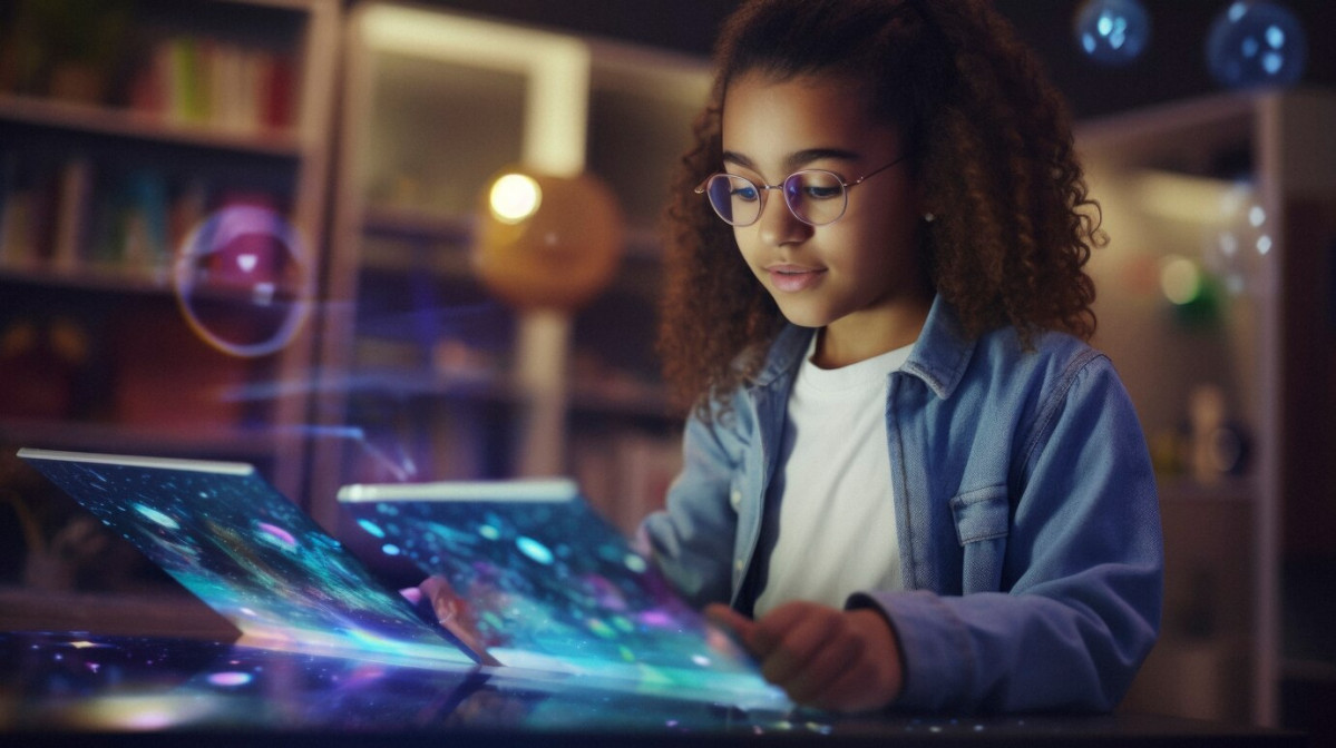 Retrato futurista chica joven alta tecnologia 23 2151133554