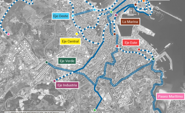 Los itinerarios peatonales del Plan de Movilidad se materializan paso a paso