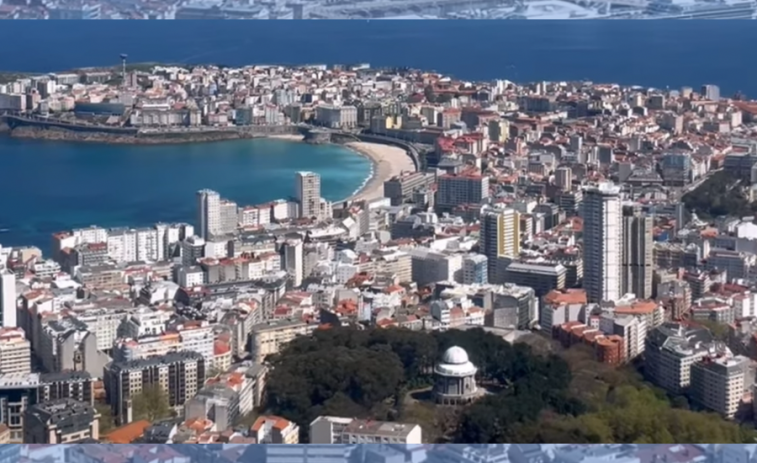 La bahía coruñesa, a vista de helicóptero