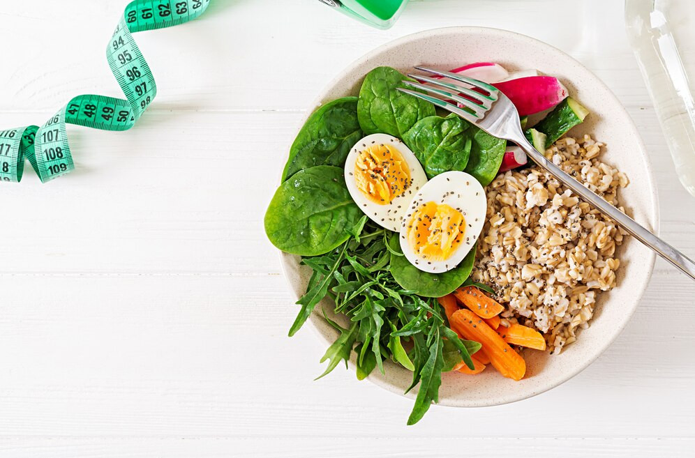 Concepto comida sana estilo vida deportivo almuerzo vegetariano desayuno saludable nutricion apropiada vista superior endecha plana 2829 6082