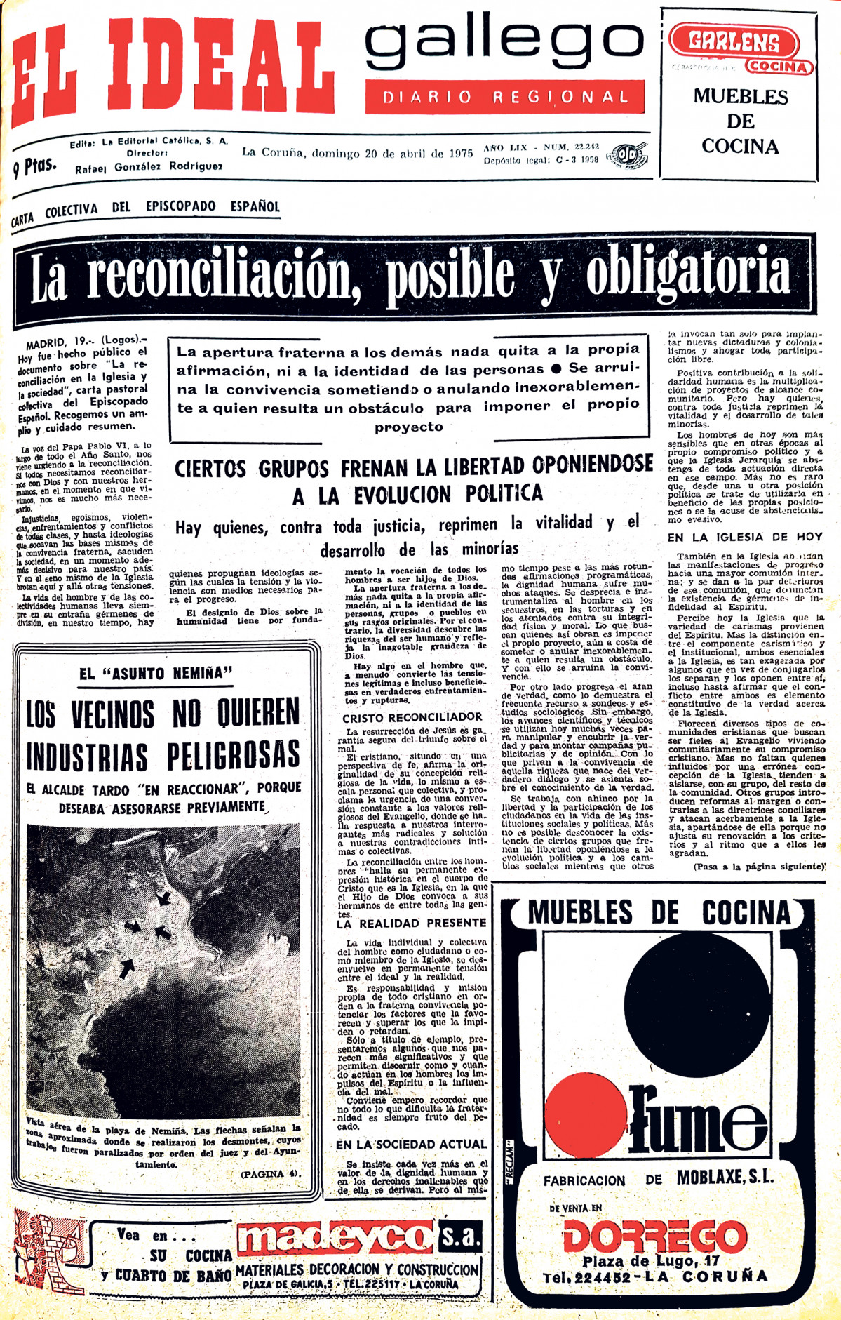 Portada 20 abril 1975