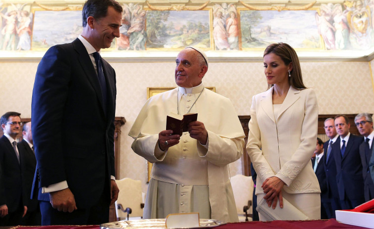 El rey recuerda al papa Francisco como 