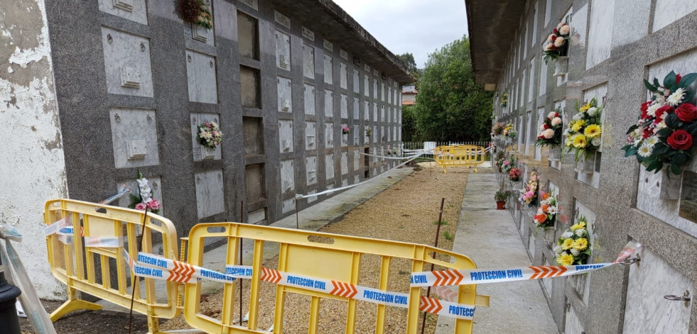 Bergondo solicita al Arzobispado que solucione urgentemente los problemas de seguridad en el cementerio de Cortiñán