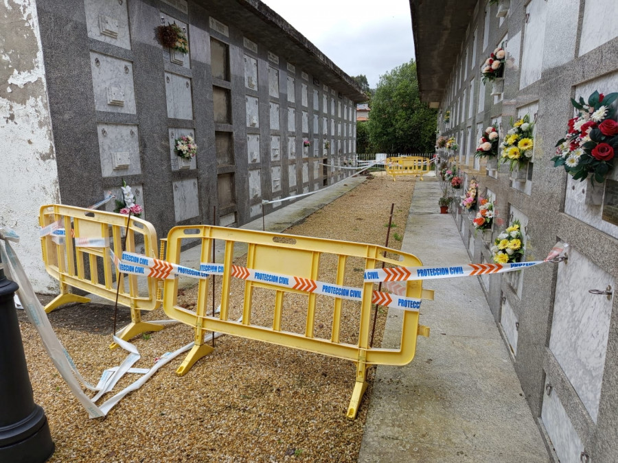 Bergondo solicita al Arzobispado que solucione urgentemente los problemas de seguridad en el cementerio de Cortiñán