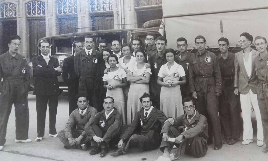 ¿Dónde se hizo la foto de La Barraca y Lorca en la visita a A Coruña en 1932?