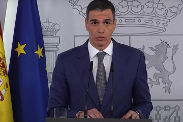Pedro Sánchez, durante su comparecencia por el apagón
