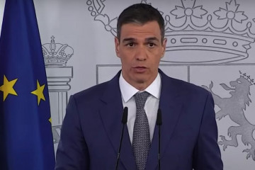 Pedro Sánchez, durante su comparecencia por el apagón