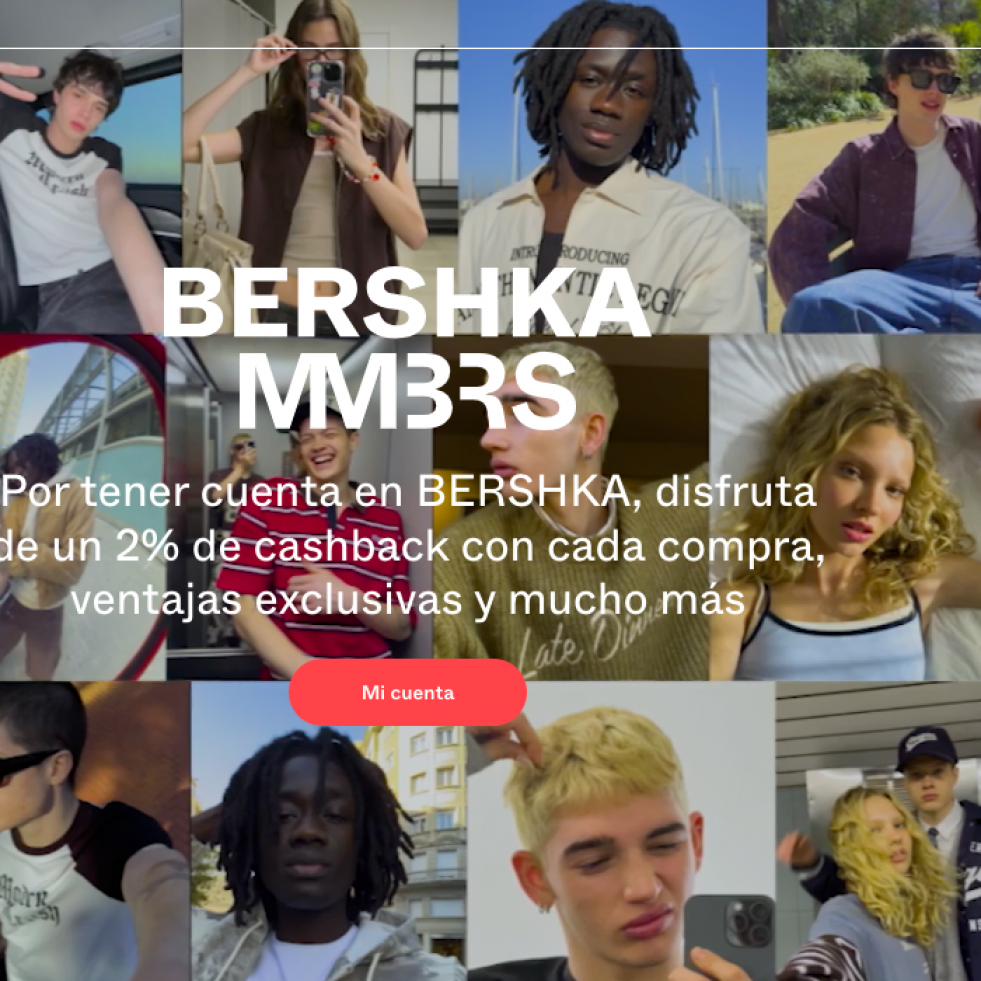 Bershka lanza su club de fidelización en España con un 2% de recompensa por cada compra