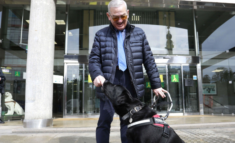 El cambio de vida José Manuel Paz con su perro guía: “Estaba encerrado en mí y no quería salir de casa”