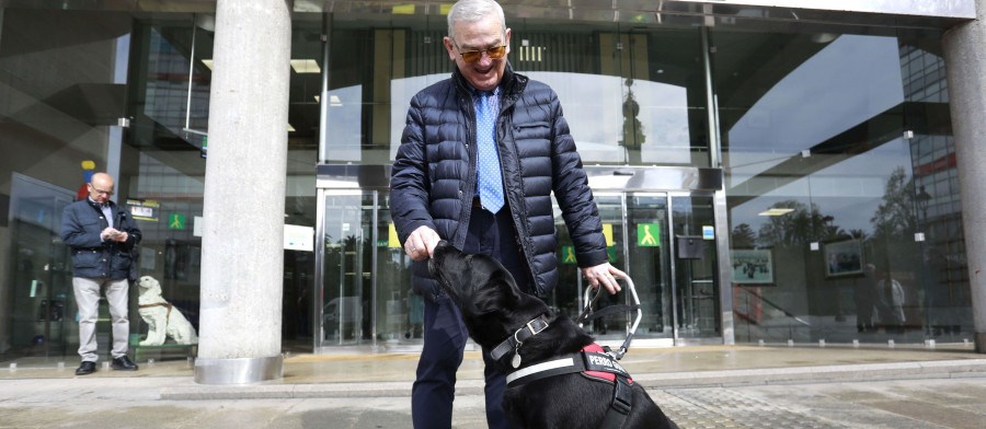 El cambio de vida José Manuel Paz con su perro guía: “Estaba encerrado en mí y no quería salir de casa”