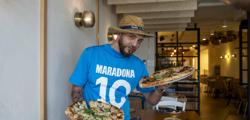 La pizza de A Coruña que pedía Maradona después de entrenar