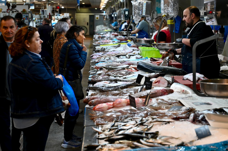 Las pescaderías, el puesto mayoritario en los mercados municipales coruñeses