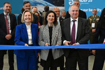 Margarita Robles durane la inauguración de la Feria Internacional de Defensa y Seguridad