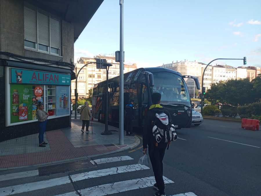 Una avería en un autobús causa un susto en A Coruña