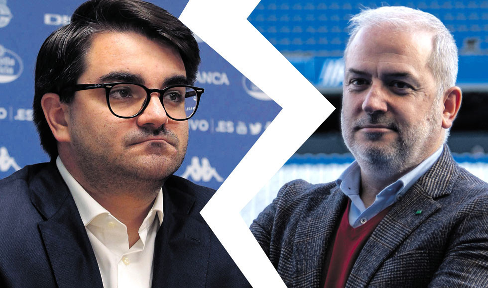 Massimo Benassi, consejero delegado del Dépor y el edil Gonzalo Castro