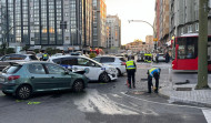 Una colisión entre un turismo y un coche policial deja varios heridos en A Coruña